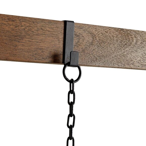 Walnut Wall Rail Modern Display - Picture 5 of 12